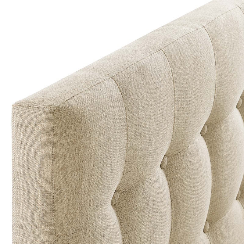 Modway Emily Upholstered Headboard, Beige Polyester Blend, Full