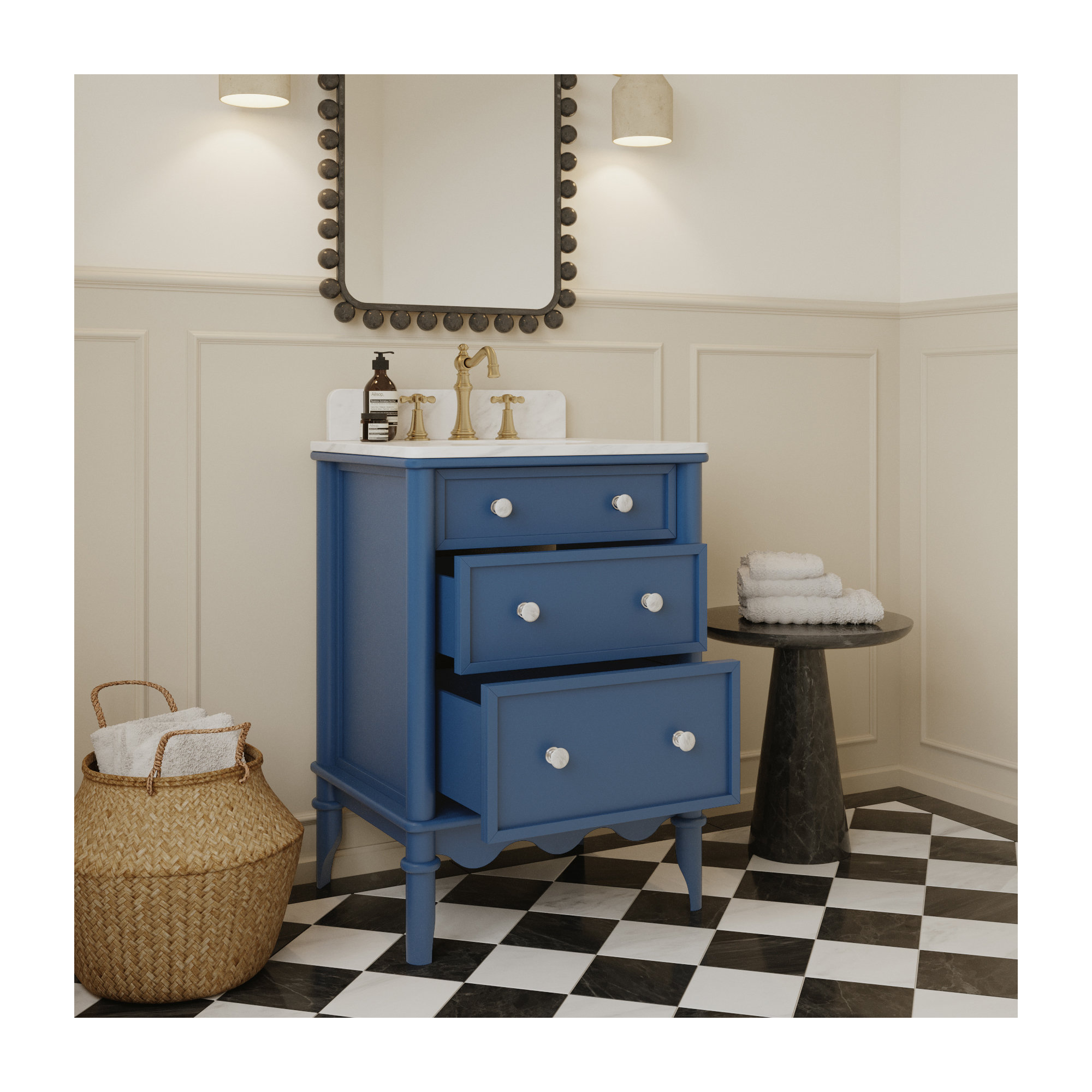 Juliette Bathroom Vanity, Blue