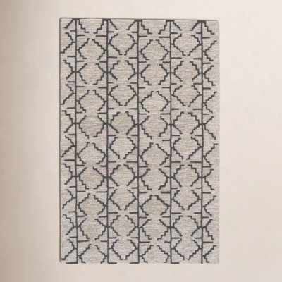 Carlette Hand-Tufted Geometric Wool Rug