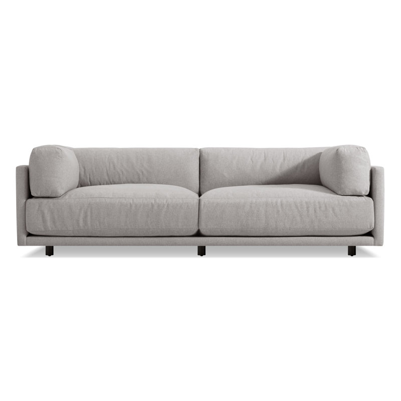 Sunday Sofa, Agnew Gray Textured Basketweave, 30" H x 82" W x 40" D