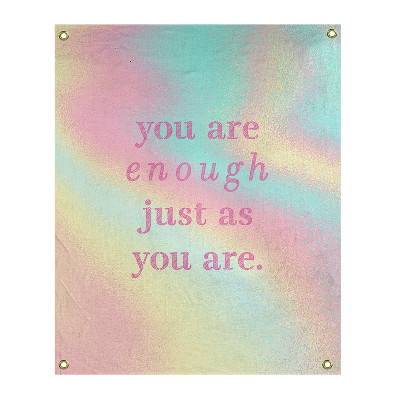 En polyester, vous êtes assez tapisserie quot, H 80 po x l 59 po, Arc-en-ciel pastel