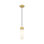 Ballston - Maliyah - Mini-luminaire suspendu à cordon 3 po avec abat-jour en H 8 po - Finition cuivre antique - Abat-jour tourbillon déco