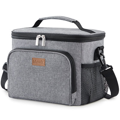 Reusable Insulated Lunch Bag, Lunch Box , Portable Cooler Freezable Soft Lunchbox Leakproof With Adjustable Shoulder Strap For Adult For Work Picnic Or Travel, 15l