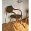 Fauteuil à dossier en acier inoxydable French Vintage