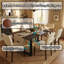 Solid Wood Top Metal Base Dining Table
