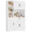 Nechemya 71.1" Freestanding Bathroom Cabinet with Center Drawer, Wood Storage Bathroom Cabinet with 5 Doors, White-595078159