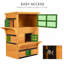 Abri pour chat 3 étages, maison pour chat, maisonnette d'extérieur avec plancher surélevé, toit en asphalte, portes de secours, plateformes de saut, jaune