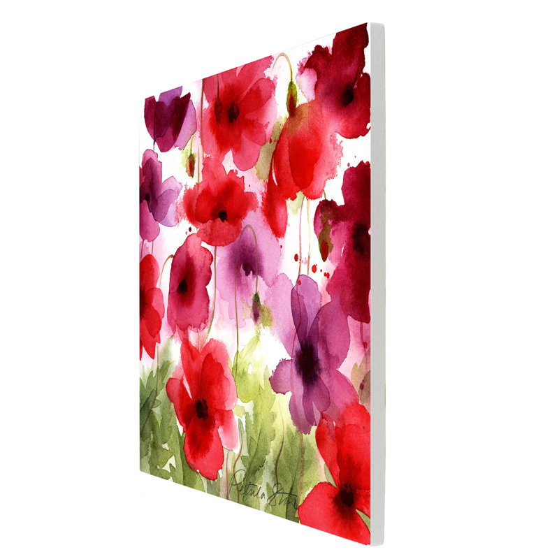 P.STONE Traditional Plants & Flowers Wall Decor on Ceramic