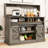Balconera 52" Wood Farmhouse Coffee Bar: Multi-Functional Sideboard Buffet Cabinet-118605808