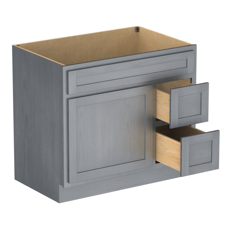 Base de meuble-lavabo simple 36 po seulement, Argent