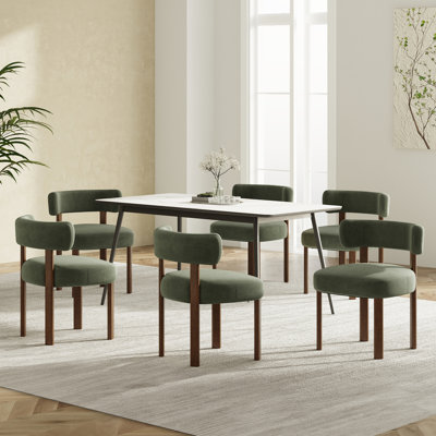 Upholstered Solid Wood Dining Chair Side Chair