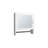 BOTIQ 19.7" H X 17.7" W Mirror Medicine Cabinet With Towel Rack White, One Door With Two Interior Shelves For Bathroom, Kitchen White-76069098