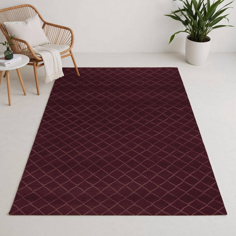 Tapis rouge intérieur et extérieur Trellis, Rectangulaire 3 pi x 5 pi
