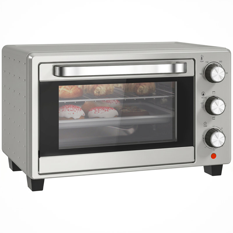 HOMCOM Toaster Oven, Silver