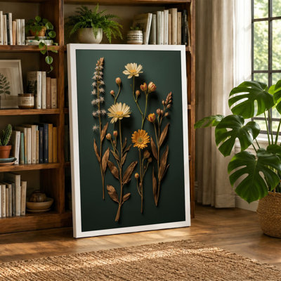 Dried Study Botanical - Wrapped Canvas