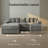2 - Piece Corduroy Sectional Sofa Reversible Sleeper Couch with Chaise-1229164539