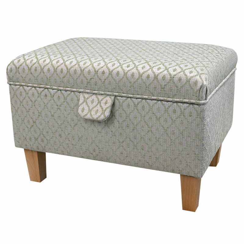 50.8cm Wide Rectangle Trellis Footstool Ottoman with Storage