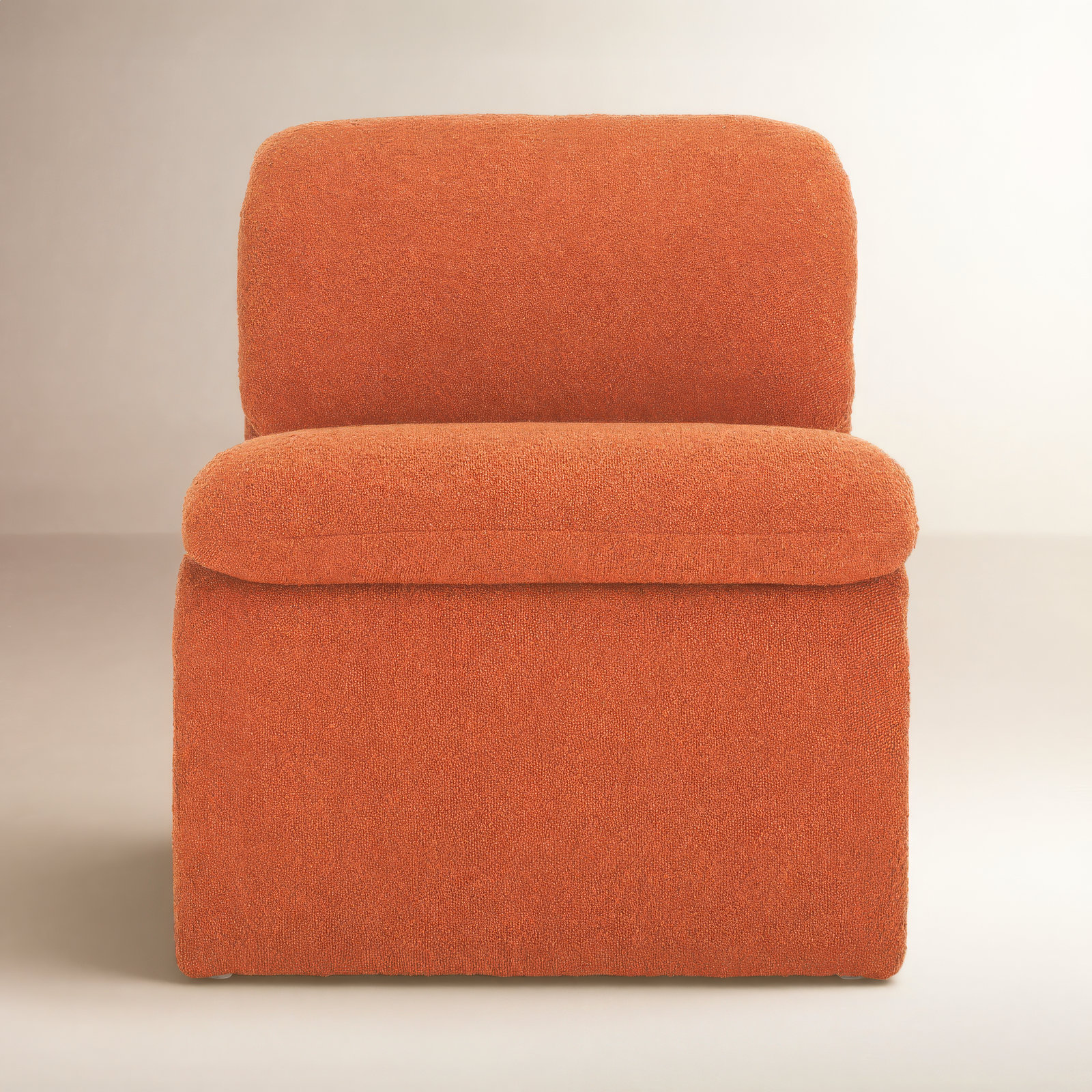 Piara Upholstered Accent Chair, Rust Orange