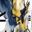 Horloge murale à franges bleu foncé et or XXII-1583812817
