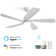 Sofucor 52" 5-Solid Blade Smart Modern Ceiling Fan with LED Light,Remote