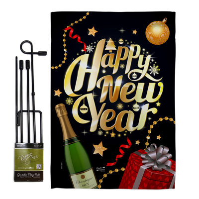 Ensemble de drapeaux 18,5 po x 13 po Best New Year