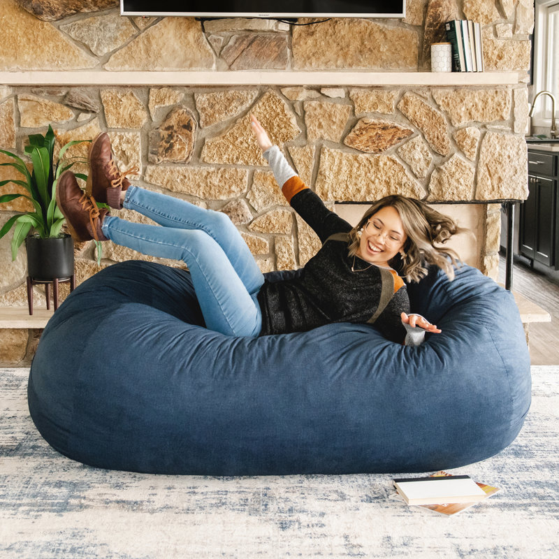 Big Joe Extra Large Memory Foam Bean Bag Sofa with Soft Removable