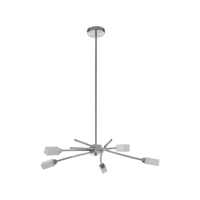 Siddiqi 5 - Light Silver Geometric Pendant