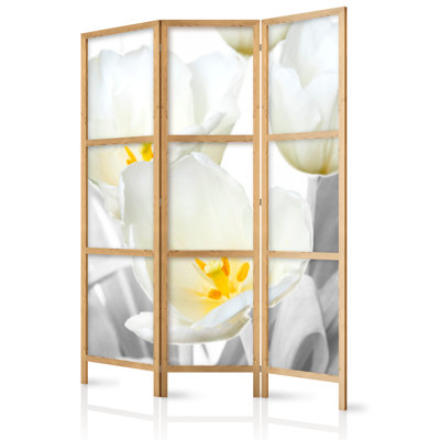135 cm W x 171 cm H 3 - Panel Solid Wood Folding Room Divider