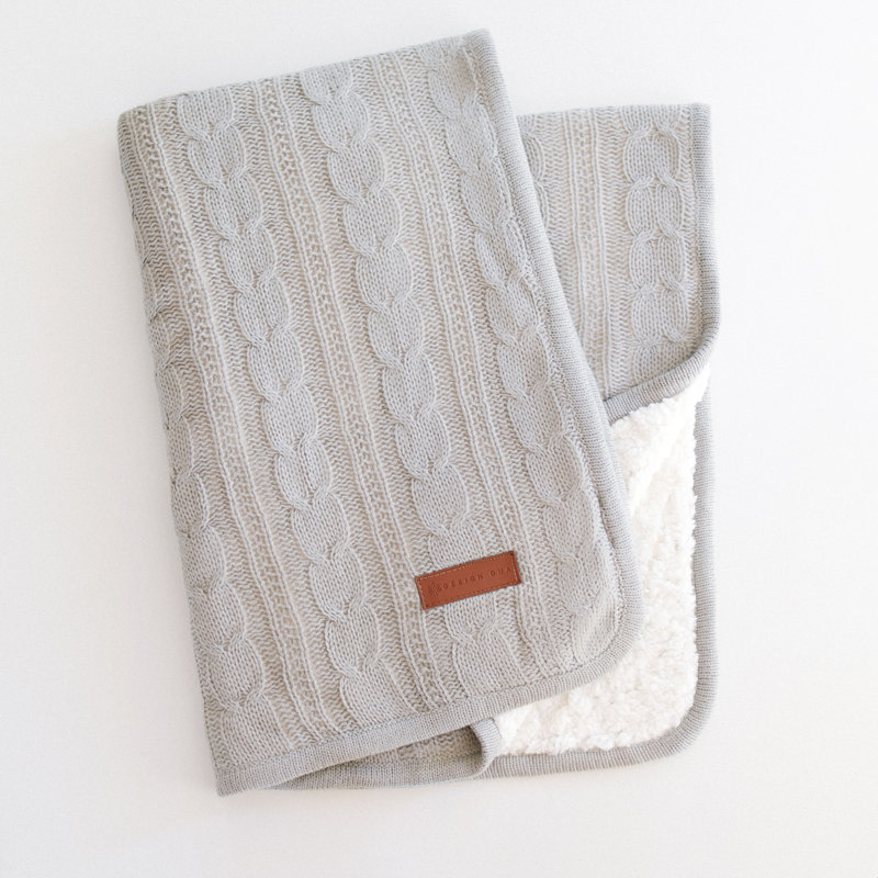 Couverture pour poussette en mélange de coton, Gris