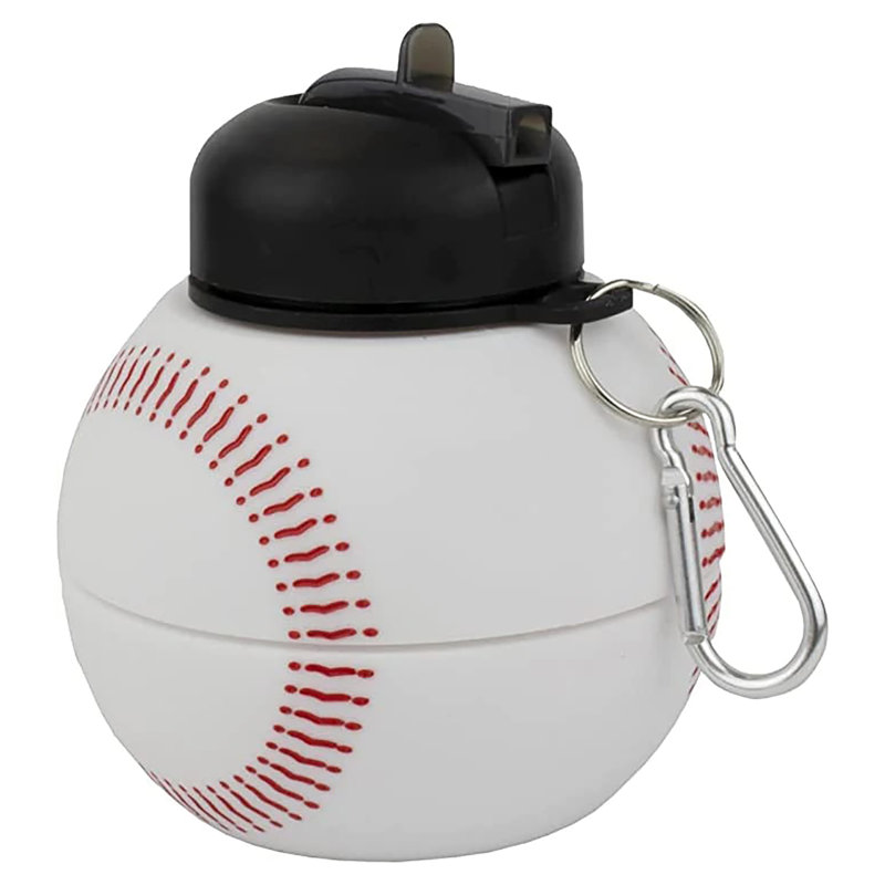 Maccabi Art: bouteille d'eau pliable de 1 litre - baseball - silicone, capacité de 33 oz
