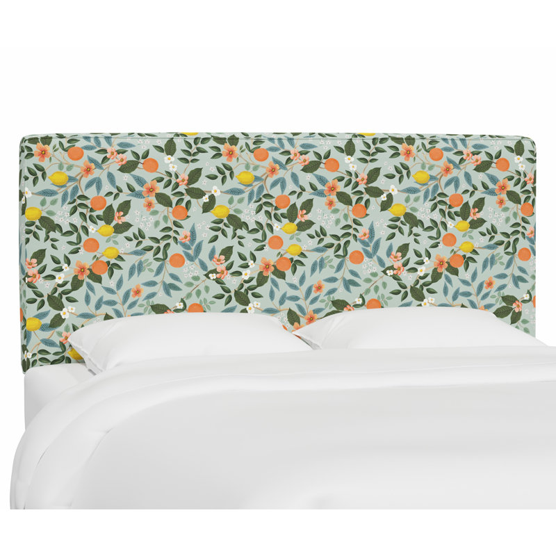 Elly Headboard, Queen, Rpc Citrus Grove Mint Linen