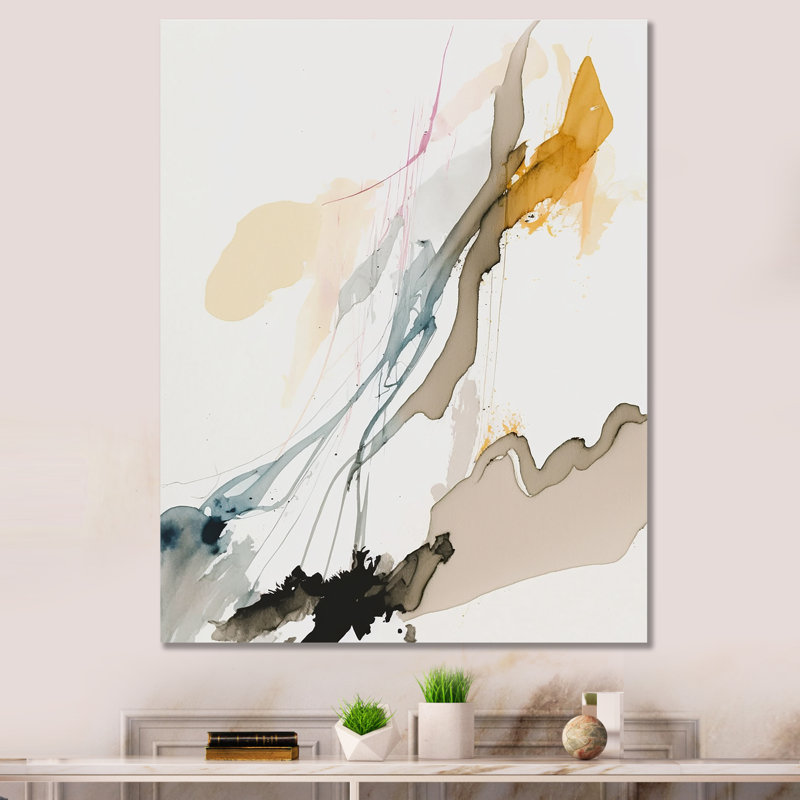 «Mustard Yellow Secrets VII», reproduction sur toile, H 40 po x l 30 po x P 1,5 po, Toile tendue