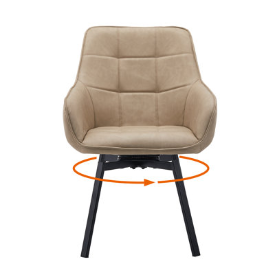 47cm H Upholstered Metal Armchair
