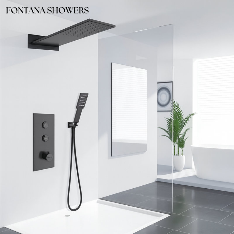 Système de douche à pluie mural 2 fonctions Fontana Milan
