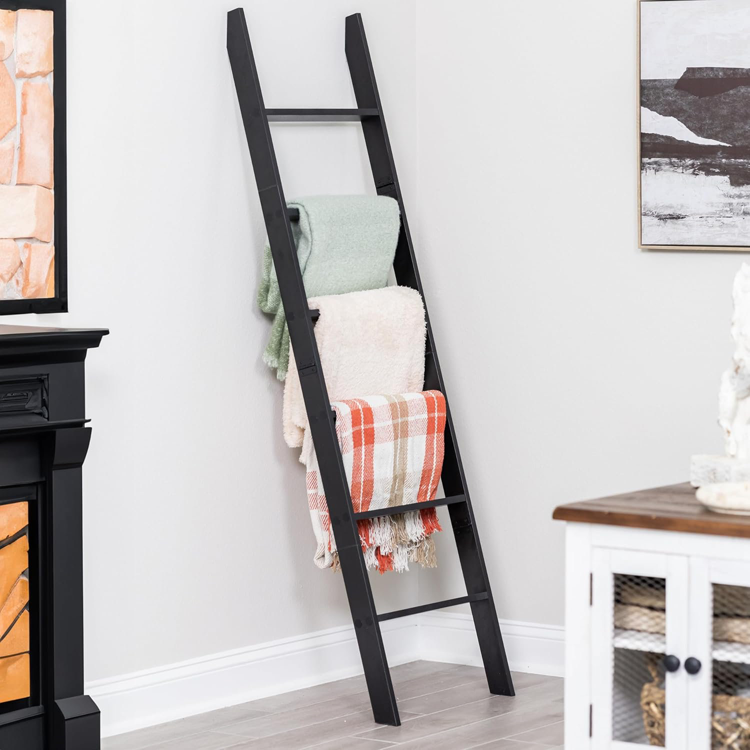 Hokku Designs Blanket Ladder For Living Room And Bedroom, 6-Tier