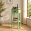 Table d'appoint à 2 niveaux avec tiroir et tablette ouverte, table de chevet monobloc