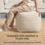 Harbour 18" Light Brown Upholstered Pouf Ottoman-766056996