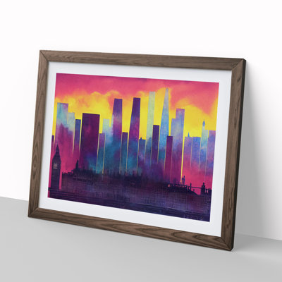 Watercolour London Skyline Vol.2 Abstract - Single Picture Frame Painting
