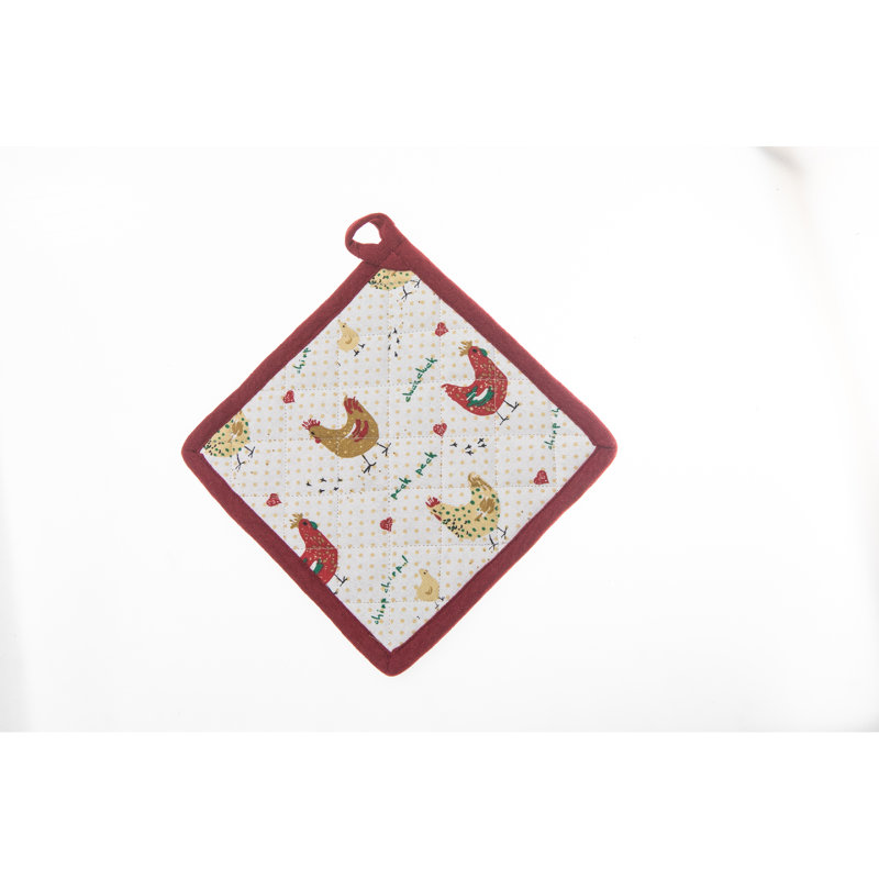 Support à casserole en coton (poulet fermier) - ensemble de 6