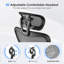 Chaise de bureau ergonomique, chaise de bureau en filet avec support lombaire réglable et appui-tête, chaise d'ordinateur confortable avec accoudoir inclinable 3D pour la maison et le bureau