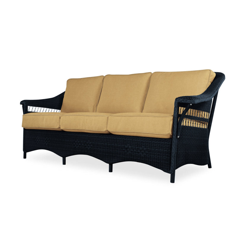 Nantucket Outdoor 3 - Seat Patio Sofa, Demo Skyway, Ebony