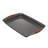 Rachael Ray Nonstick Bakeware Cookie Pan Set, 5-Piece, Gray with Red Silicone Grips