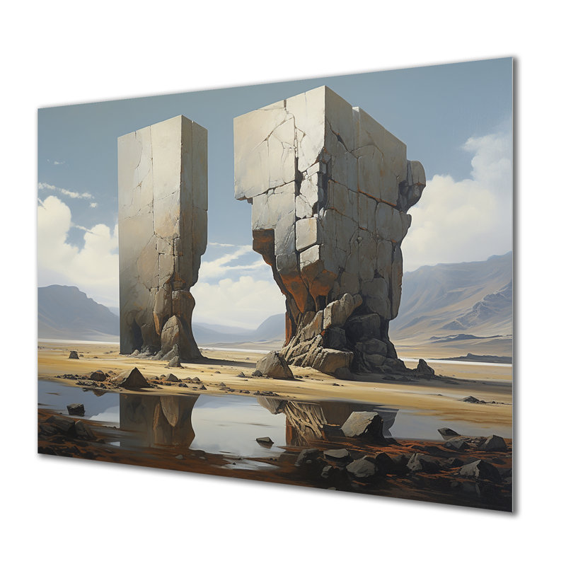 Mind - Art mural en métal surréalisme, H 16 po x l 32 po x P 1 po