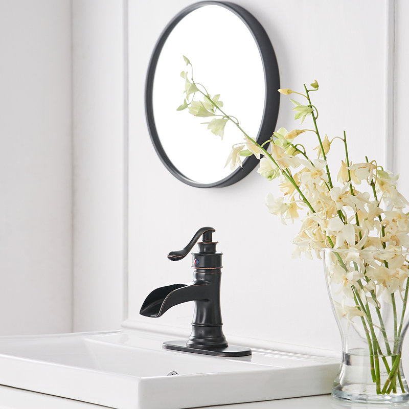 Robinet de salle de bain à un trou, Non, Bronze huilé