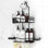 Support de douche suspendu - noir - antirouille organisateur de douche au-dessus de la douche, sans perceuse avec porte-savon et plusieurs crochets pour le rangement du shampooing et de l'éponge