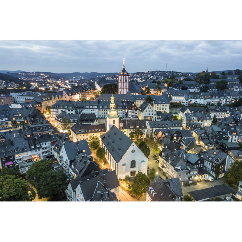 Houten Old Town Of Siegen - Wrapped Canvas Print, 30cm H x 46cm W x 3.8cm D