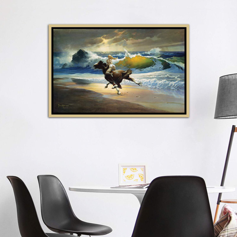 «Wild Ride» - Imprimé, H 40 po x l 60 po x 1,5 po, Encadrement doré