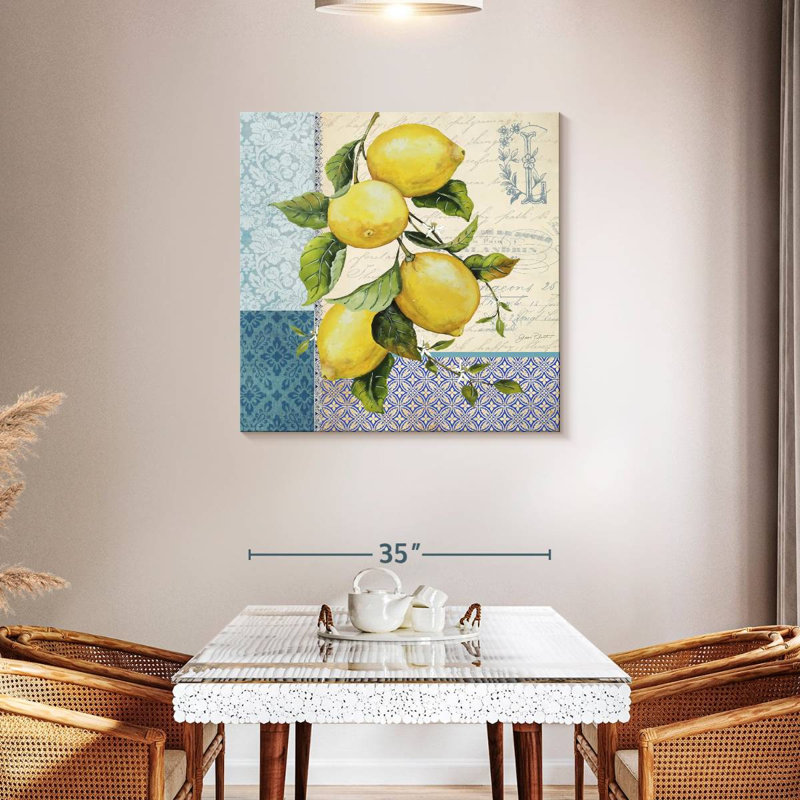 Patchwork Lemons I, 36" H x 36" W