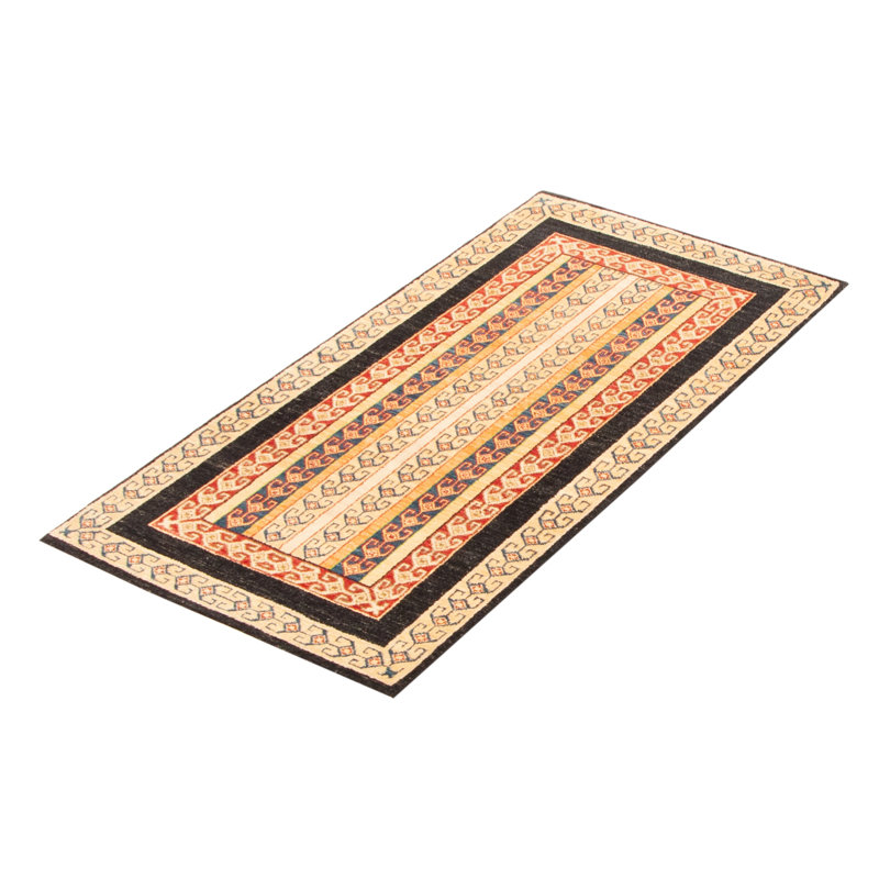 Tapis rouge unique noué à la main 2 pi 4 po x 4 pi 8 po One Of Kind
