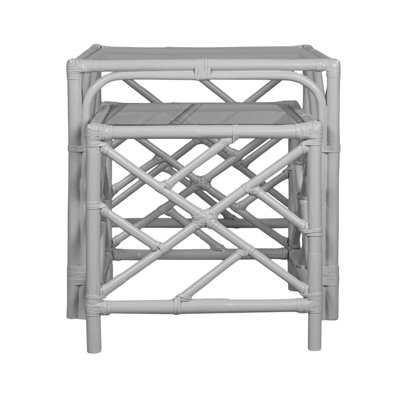 Chippendale Glass Nesting End Table